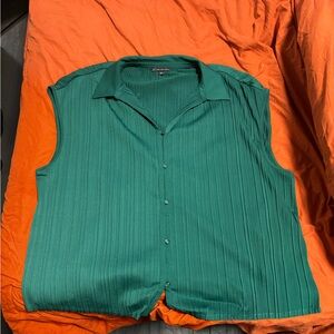 Adrianna Papell Teal Textured Fabric